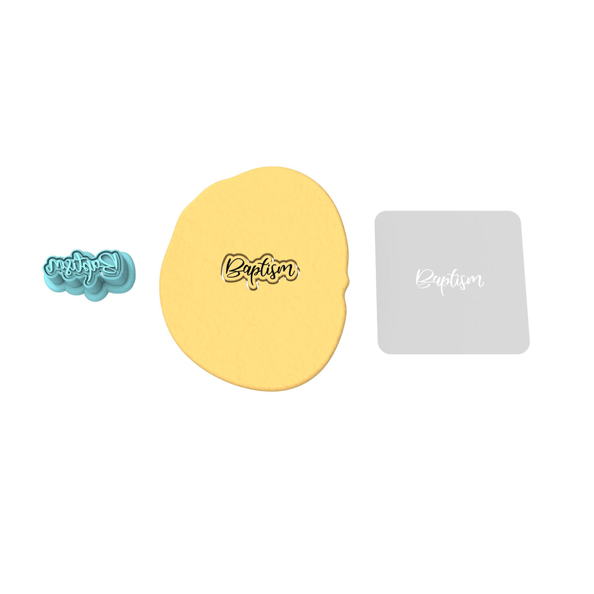 Baptism Cookie Cutter | Stamp | Stencil #1