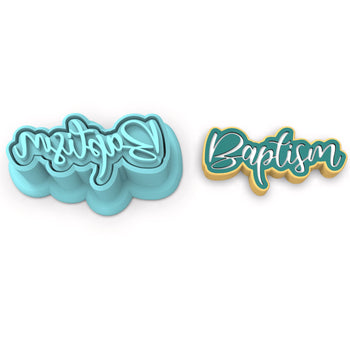 Baptism Cookie Cutter | Stamp | Stencil #1