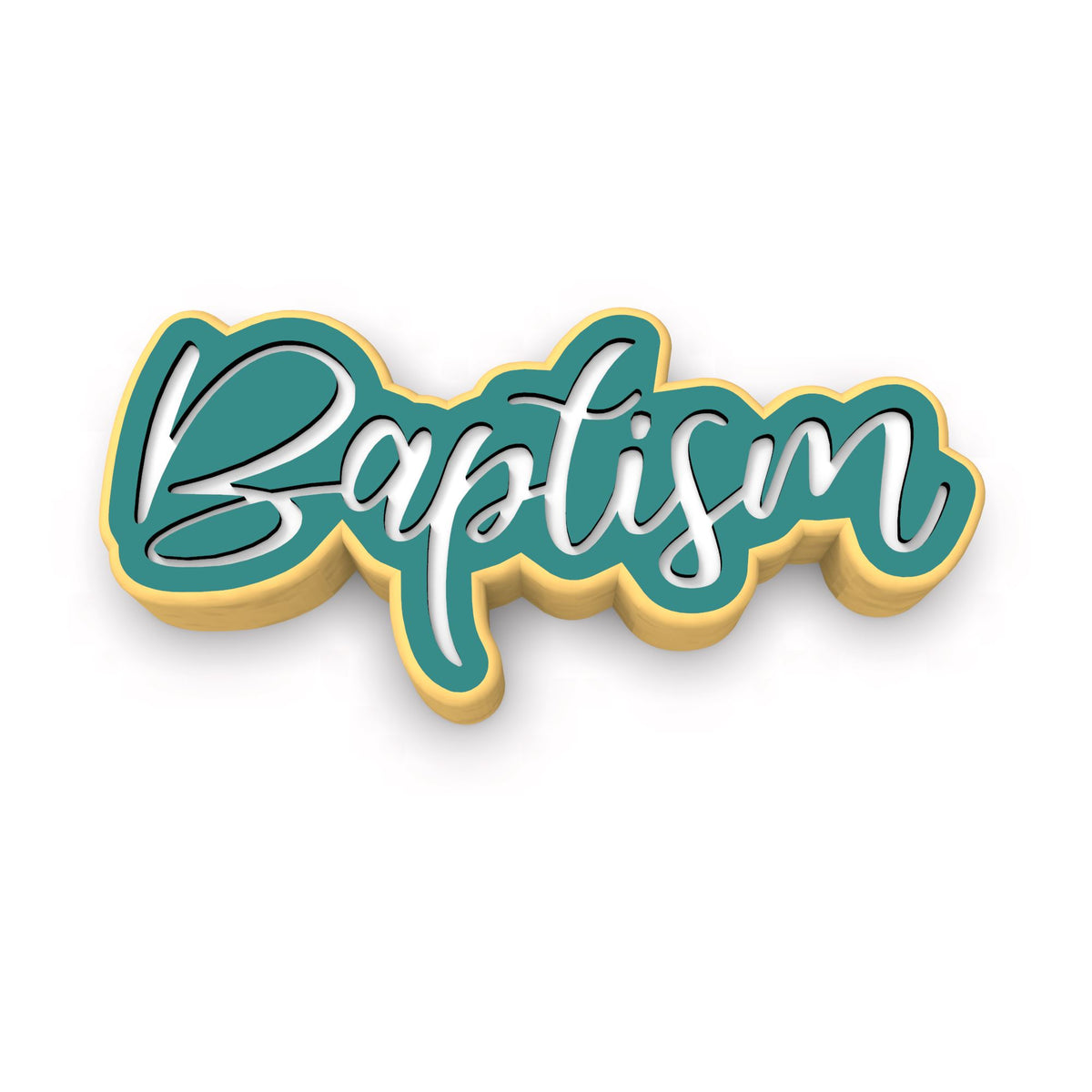 Baptism Cookie Cutter | Stamp | Stencil #1