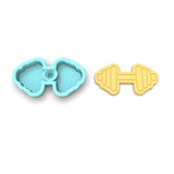 Barbell Cookie Cutter | Stamp | Stencil #1