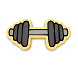 Barbell Cookie Cutter | Stamp | Stencil #1