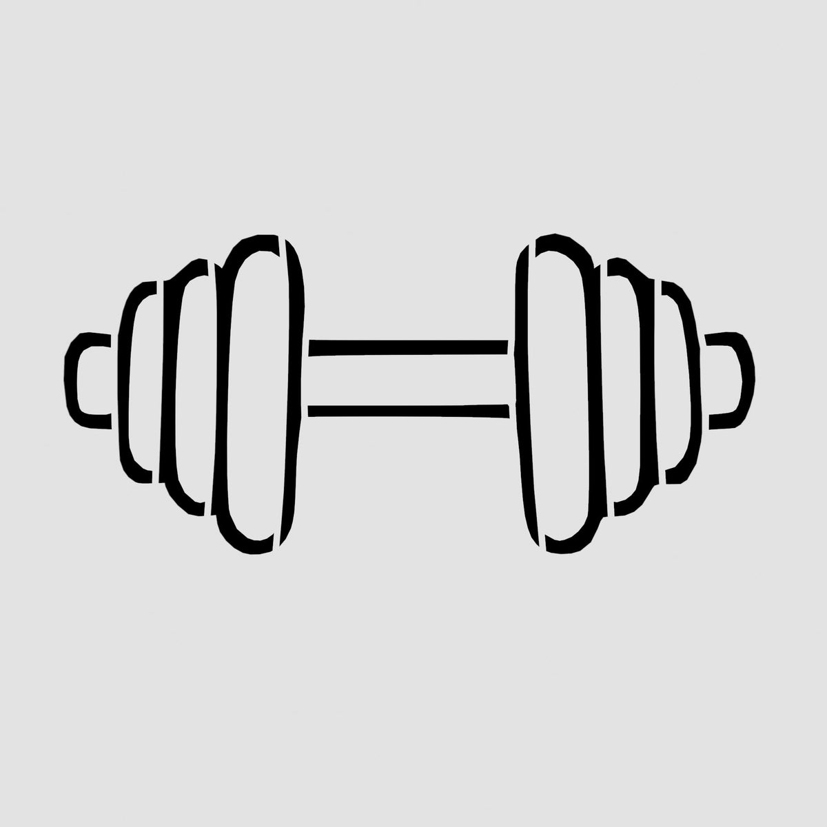 Barbell Cookie Cutter | Stamp | Stencil #1