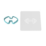 Barbell Cookie Cutter | Stamp | Stencil #1