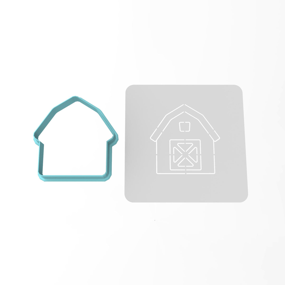 Barn Cookie Cutter | Stamp | Stencil #1