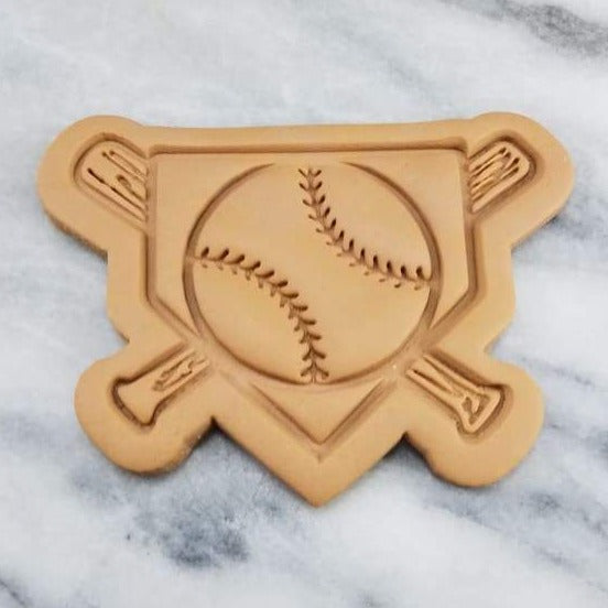 Baseball Base and Bat Cookie Cutter  Outline & Stamp #1
