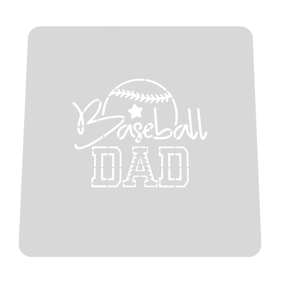Baseball Dad Cookie Cutter | Stamp | Stencil #1 Wedding / Baby / V Day Cookie Cutter Lady MINI - 2 Inches (5cm) Stencil ONLY 