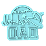 Baseball Dad Cookie Cutter | Stamp | Stencil #1 Wedding / Baby / V Day Cookie Cutter Lady MINI - 2 Inches (5cm) Stamp ONLY 