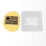 Baseball Flag Cookie Cutter | Stamp | Stencil #1