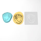 Baseball Glove Cookie Cutter | Stamp | Stencil #1