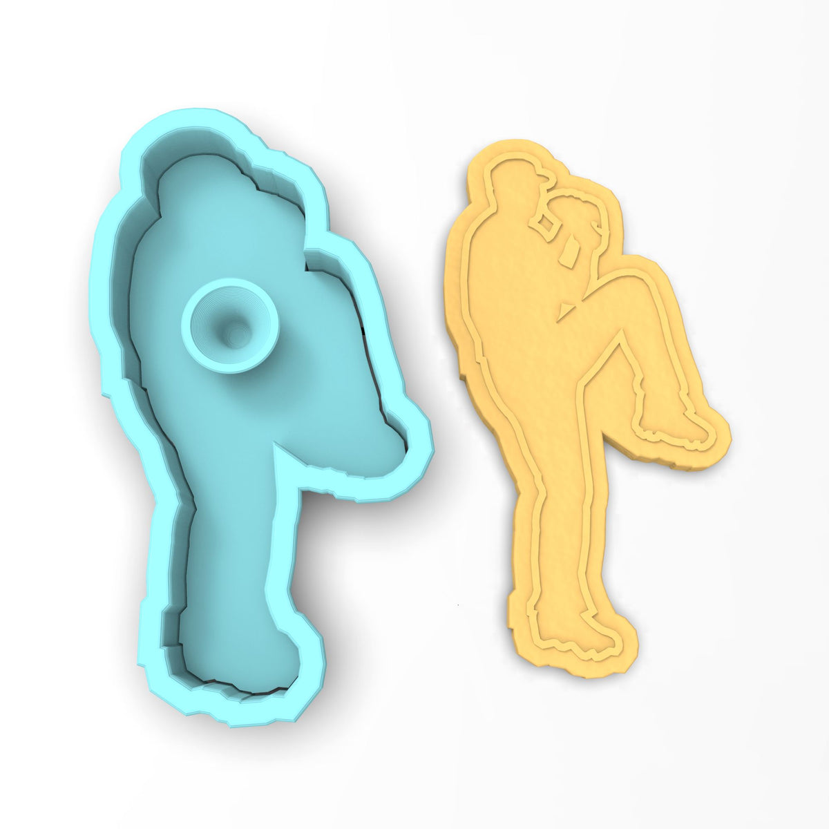 Baseball Pitcher Cookie Cutter | Stamp | Stencil #3