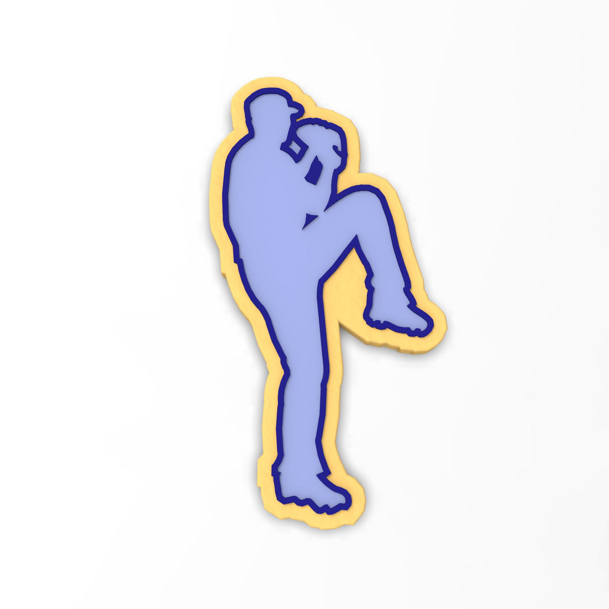 Baseball Pitcher Cookie Cutter | Stamp | Stencil #3