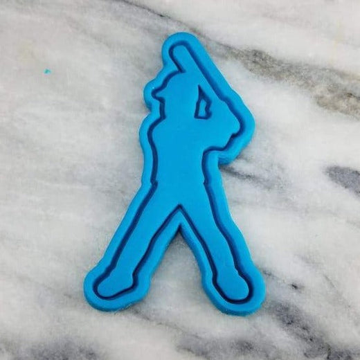 Baseball Player Batter Cookie Cutter  Stamp & Outline #2