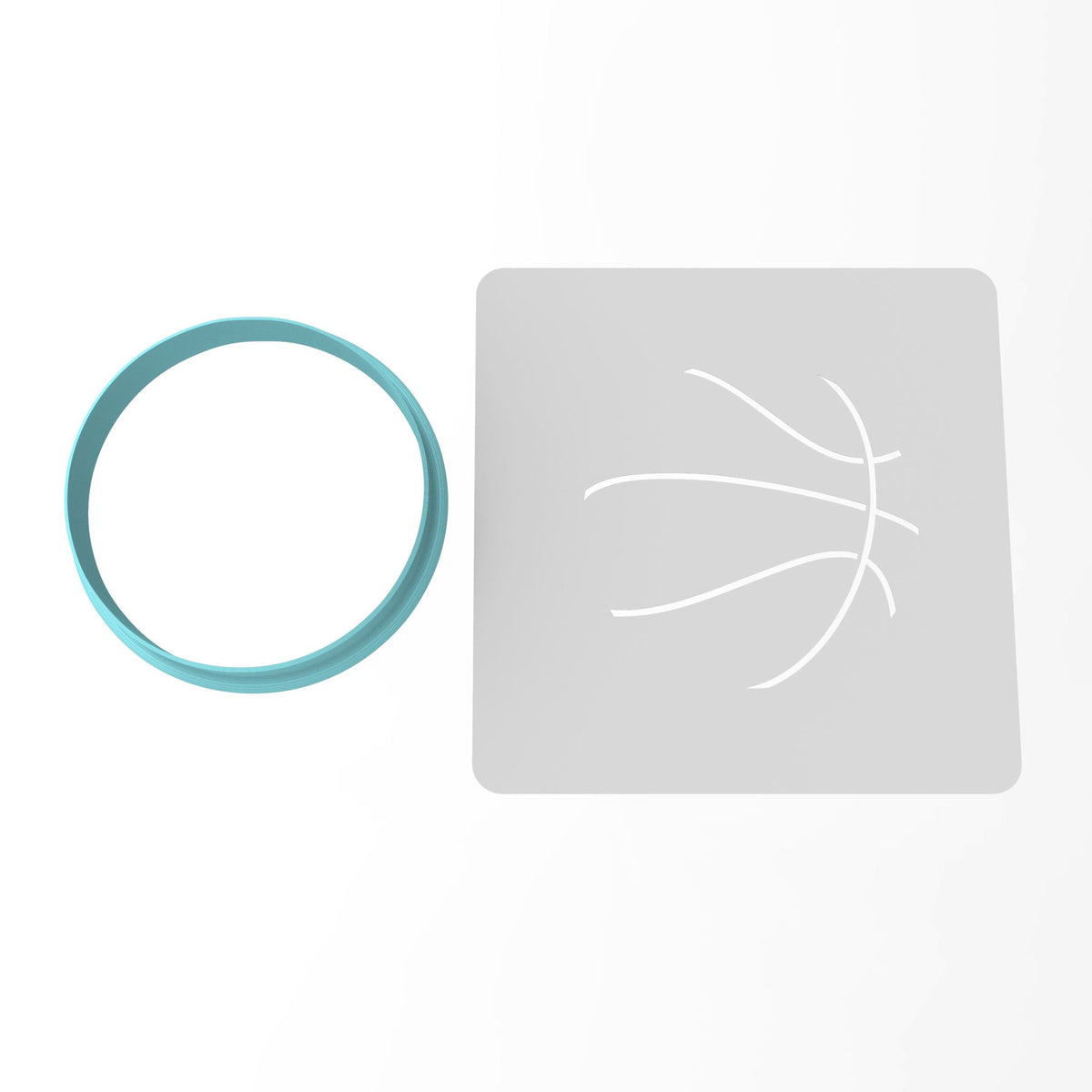 Basketball Cookie Cutter | Stamp | Stencil #1
