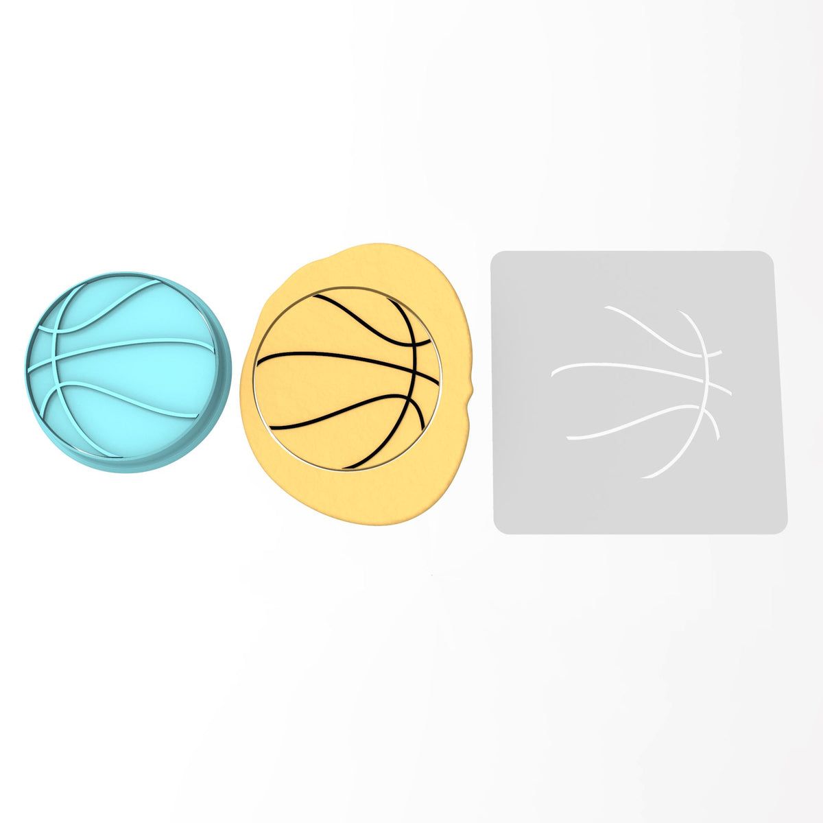 Basketball Cookie Cutter | Stamp | Stencil #1