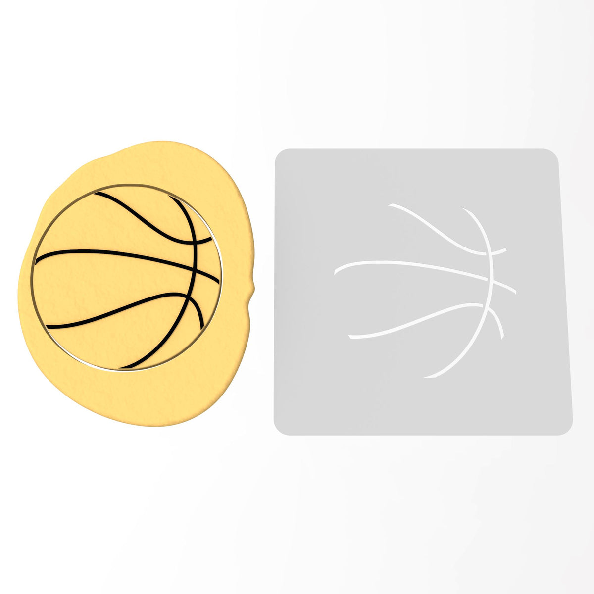 Basketball Cookie Cutter | Stamp | Stencil #1