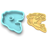 Bass Cookie Cutter | Stamp | Stencil #1 Boys/ Army / Outdoorsman Cookie Cutter Lady 