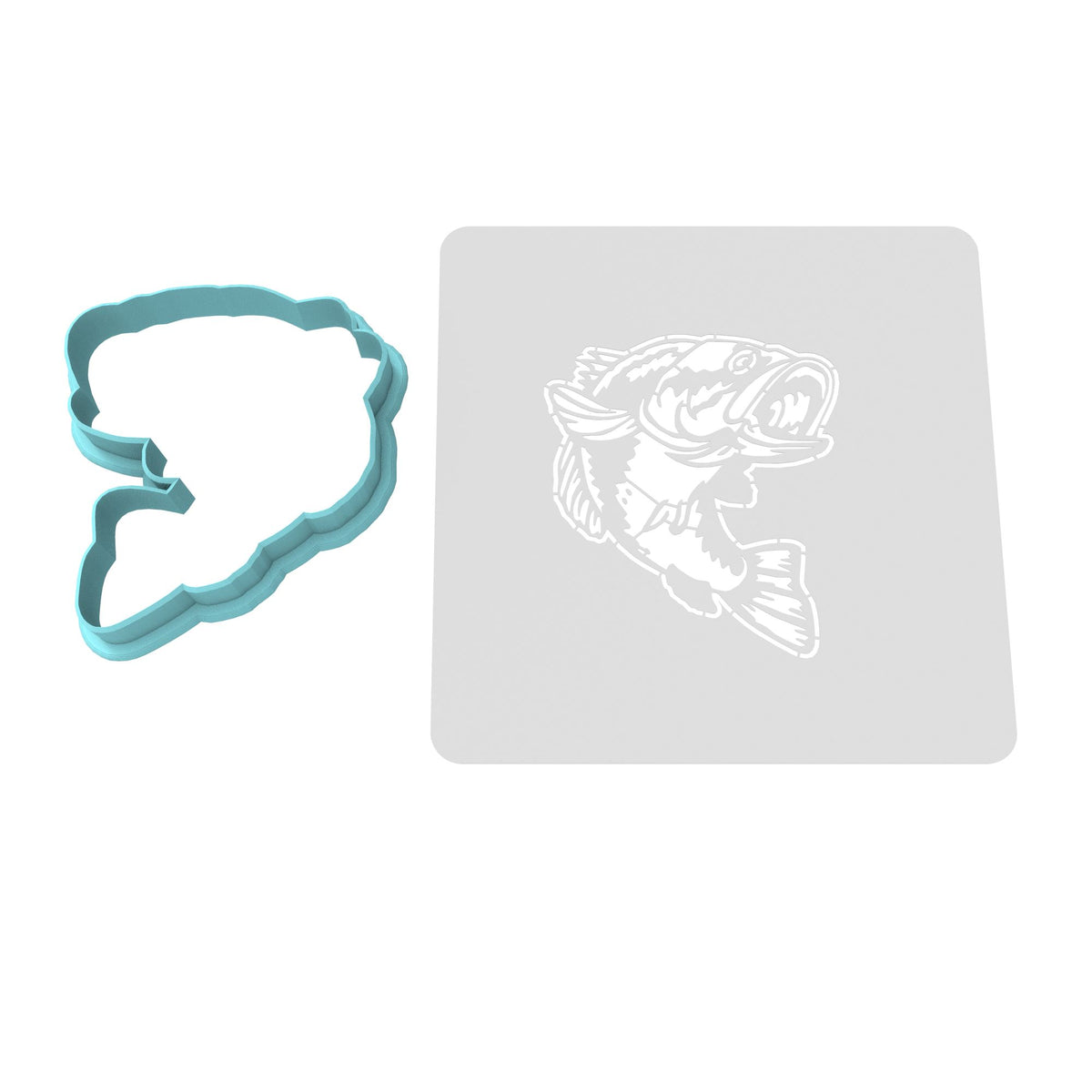 Bass Cookie Cutter | Stamp | Stencil #1 Boys/ Army / Outdoorsman Cookie Cutter Lady 2 Inch Small Cupcake Cutter Only Yes