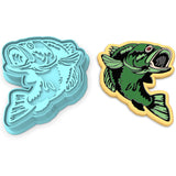 Bass Cookie Cutter | Stamp | Stencil #1 Boys/ Army / Outdoorsman Cookie Cutter Lady 2 Inch Small Cupcake Cutter + Stamp No