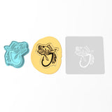 Bass Hook Cookie Cutter | Stamp | Stencil #1