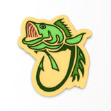 Bass Hook Cookie Cutter | Stamp | Stencil #1
