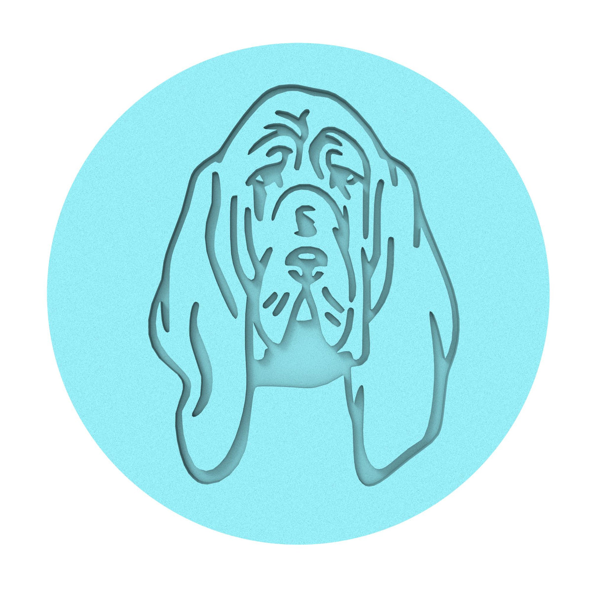 Basset Hound Dog Breed Cookie Cutter | Stamp | Stencil #1 Animals & Dinosaurs Cookie Cutter Lady MINI - 2 Inches (5cm) Debosser ONLY 