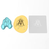 Basset Hound Face Cookie Cutter | Stamp | Stencil #1