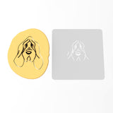 Basset Hound Face Cookie Cutter | Stamp | Stencil #1