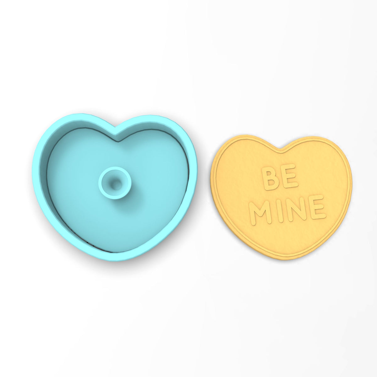 Be Mine Valentine Heart Cookie Cutter | Stamp | Stencil