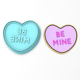 Be Mine Valentine Heart Cookie Cutter | Stamp | Stencil