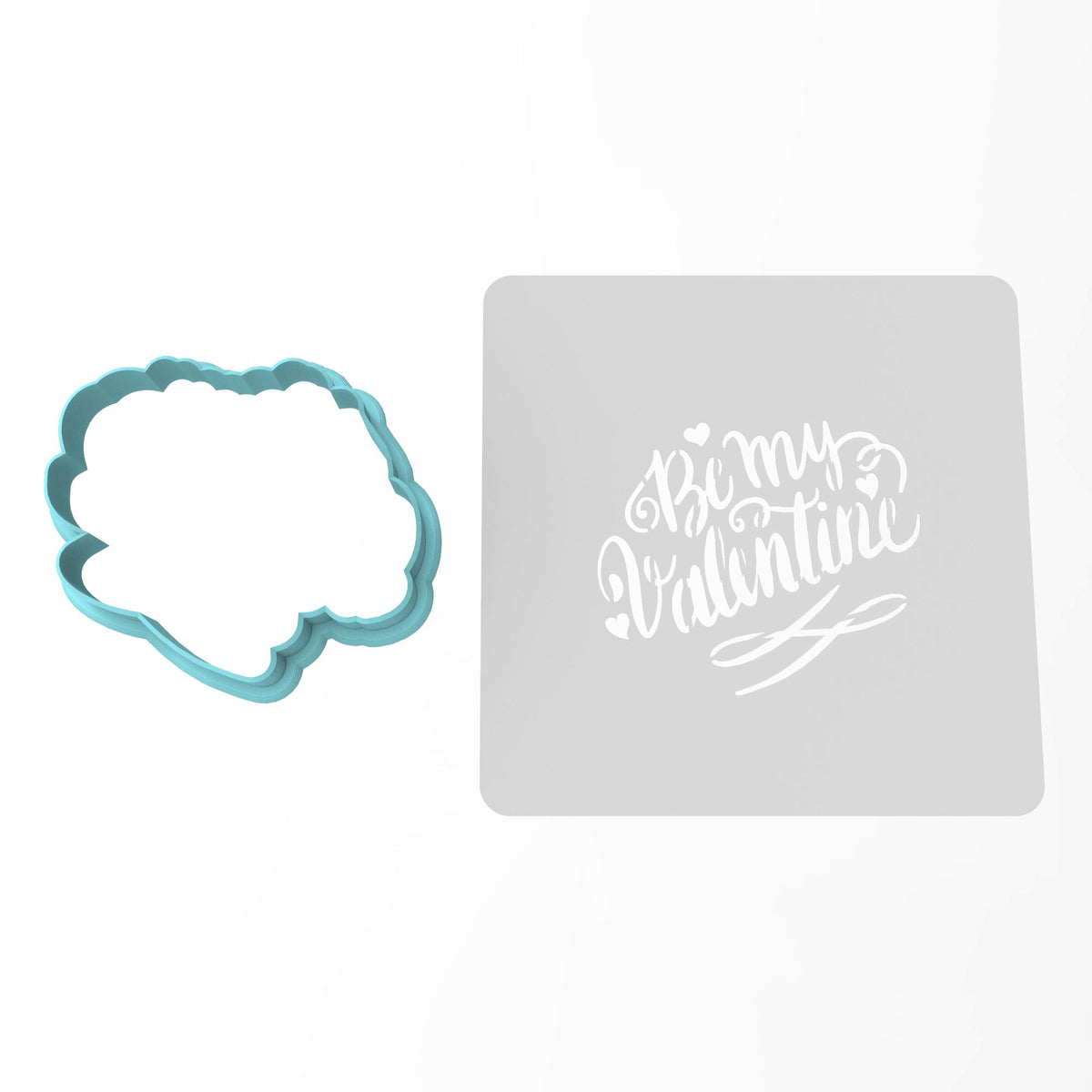 Be My Valentine Cookie Cutter | Stamp | Stencil #1 Wedding / Baby / V Day Cookie Cutter Lady 