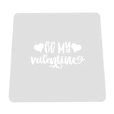 Be My Valentine Cookie Cutter | Stamp | Stencil #3 Wedding / Baby / V Day Cookie Cutter Lady MINI - 2 Inches (5cm) Stencil ONLY 