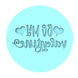 Be My Valentine Cookie Cutter | Stamp | Stencil #3 Wedding / Baby / V Day Cookie Cutter Lady MINI - 2 Inches (5cm) Debosser ONLY 