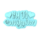 Be My Valentine Cookie Cutter | Stamp | Stencil #3 Wedding / Baby / V Day Cookie Cutter Lady MINI - 2 Inches (5cm) Stamp ONLY 