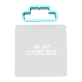 Be My Valentine Cookie Cutter | Stamp | Stencil Wedding / Baby / V Day Cookie Cutter Lady MINI - 2 Inches (5cm) **BUNDLE** Cutter + Stencil 