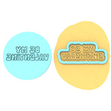 Be My Valentine Cookie Cutter | Stamp | Stencil Wedding / Baby / V Day Cookie Cutter Lady MINI - 2 Inches (5cm) **BUNDLE** Cutter + Debosser 