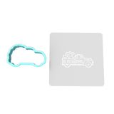 Be My Valentine Truck Cookie Cutter | Stamp | Stencil #1 Comic Book / Vehicles Cookie Cutter Lady MINI - 2 Inches (5cm) **BUNDLE** Cutter + Stencil 
