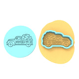 Be My Valentine Truck Cookie Cutter | Stamp | Stencil #1 Comic Book / Vehicles Cookie Cutter Lady MINI - 2 Inches (5cm) **BUNDLE** Cutter + Debosser 