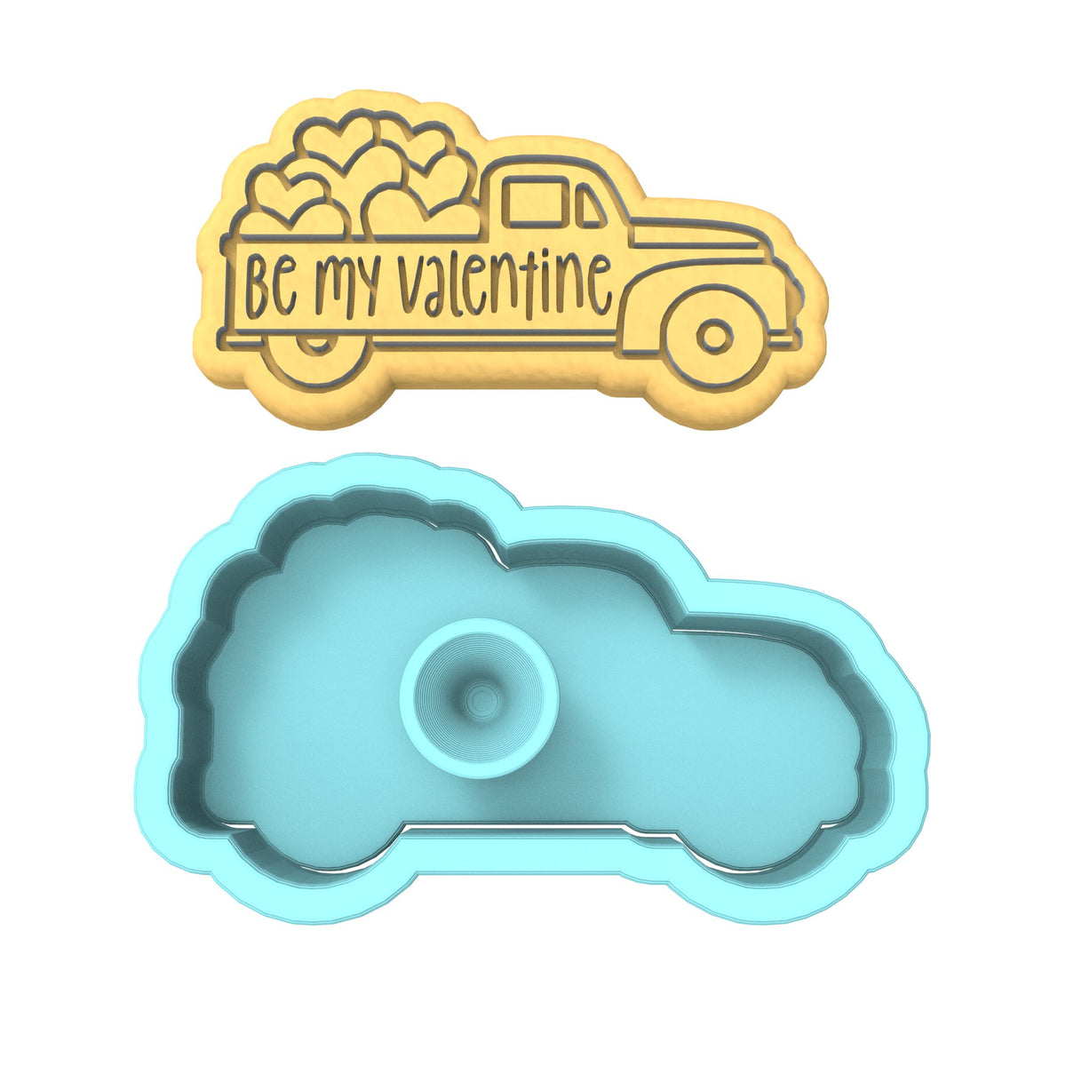 Be My Valentine Truck Cookie Cutter | Stamp | Stencil #1 Comic Book / Vehicles Cookie Cutter Lady 