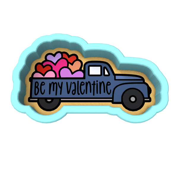 Be My Valentine Truck Cookie Cutter | Stamp | Stencil #1 Comic Book / Vehicles Cookie Cutter Lady 