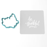 Be Thankful Cookie Cutter | Stamp | Stencil #1 Halloween / Fall Cookie Cutter Lady 3 Inch Cupcake/Small Cookie Cutter Only Yes