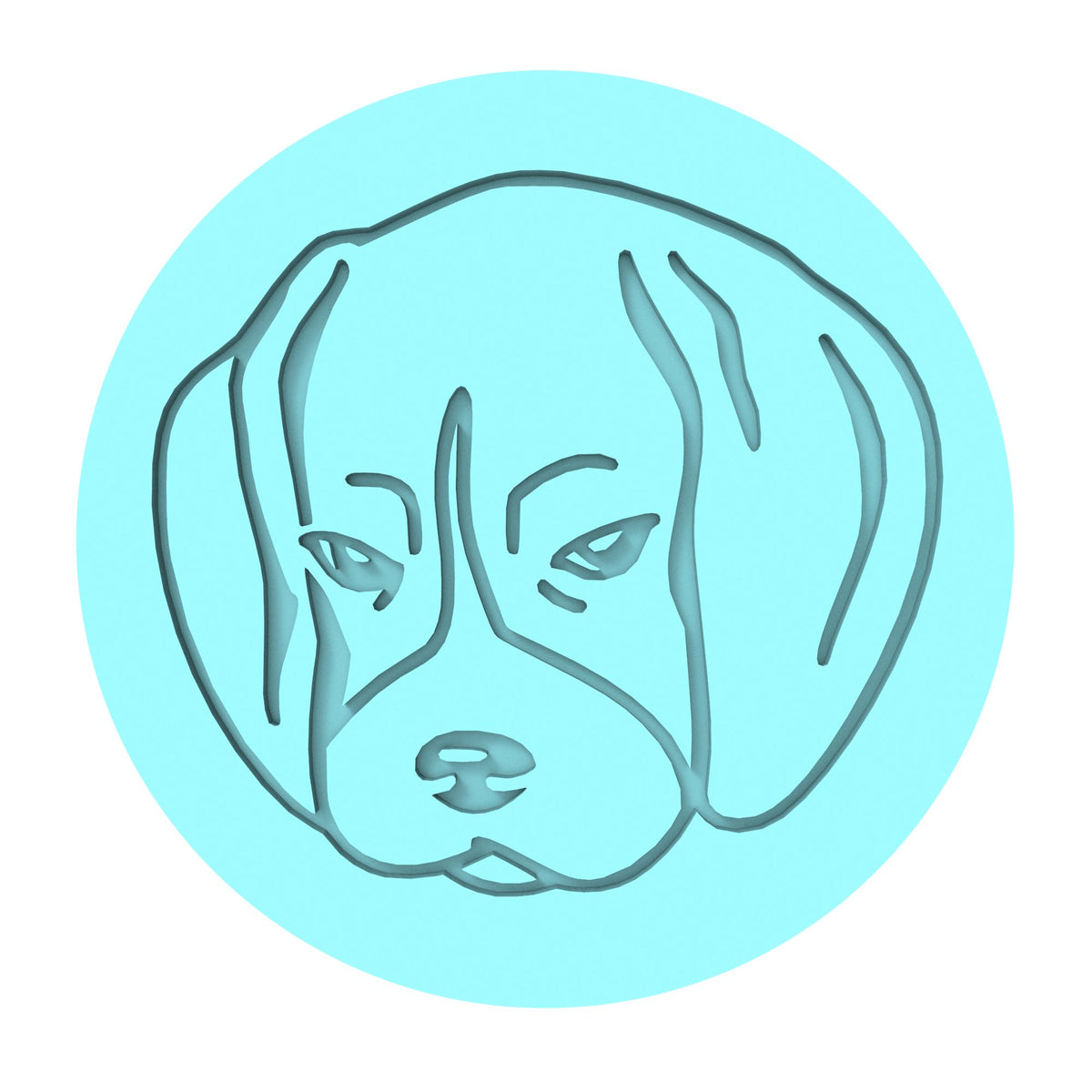 Beagle Cookie Cutter | Stamp | Stencil #1 Animals & Dinosaurs Cookie Cutter Lady MINI - 2 Inches (5cm) Debosser ONLY 