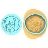 Beagle Cookie Cutter | Stamp | Stencil #1 Animals & Dinosaurs Cookie Cutter Lady MINI - 2 Inches (5cm) **BUNDLE** Cutter + Debosser 