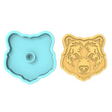 Bear Face Cookie Cutter | Stamp | Stencil #2 Animals & Dinosaurs Cookie Cutter Lady 