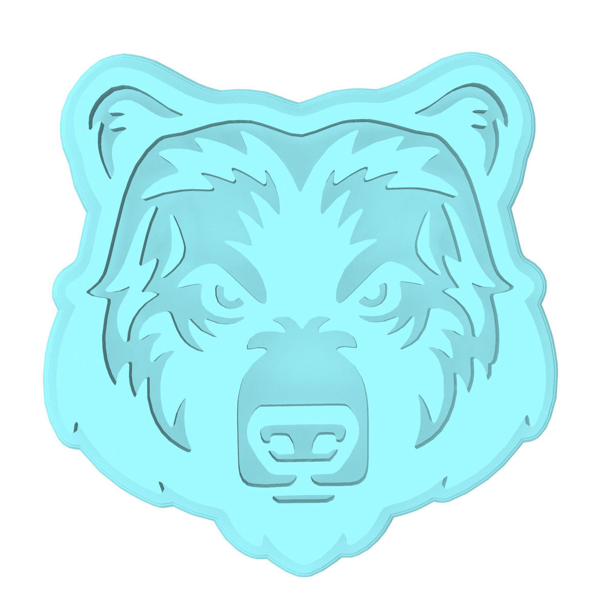 Bear Face Cookie Cutter | Stamp | Stencil #2 Animals & Dinosaurs Cookie Cutter Lady MINI - 2 Inches (5cm) Stamp ONLY 