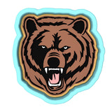 Bear Growling Face Cookie Cutter | Stamp | Stencil #1 Animals & Dinosaurs Cookie Cutter Lady 