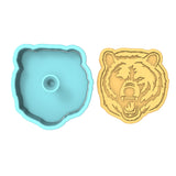 Bear Growling Face Cookie Cutter | Stamp | Stencil #1 Animals & Dinosaurs Cookie Cutter Lady 