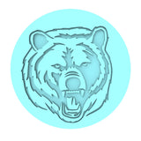 Bear Growling Face Cookie Cutter | Stamp | Stencil #1 Animals & Dinosaurs Cookie Cutter Lady MINI - 2 Inches (5cm) Debosser ONLY 