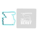 Beast Cookie Cutter | Stamp | Stencil #1 4th of july Cookie Cutter Lady MINI - 2 Inches (5cm) **BUNDLE** Cutter + Stencil 