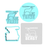 Beast Cookie Cutter | Stamp | Stencil #1 4th of july Cookie Cutter Lady MINI - 2 Inches (5cm) **FULL SET BUNDLE** Cutter + Stamp + Stencil + Debosser **BEST DEAL** 