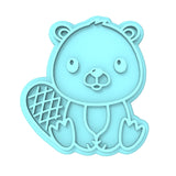 Beaver Cookie Cutter | Stamp | Stencil #1 Animals & Dinosaurs Cookie Cutter Lady MINI - 2 Inches (5cm) Stamp ONLY 